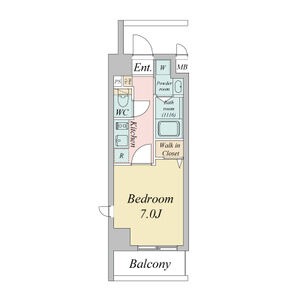 A 1Kの間取り図