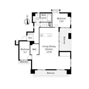 78㎡ 2LDKの間取り図