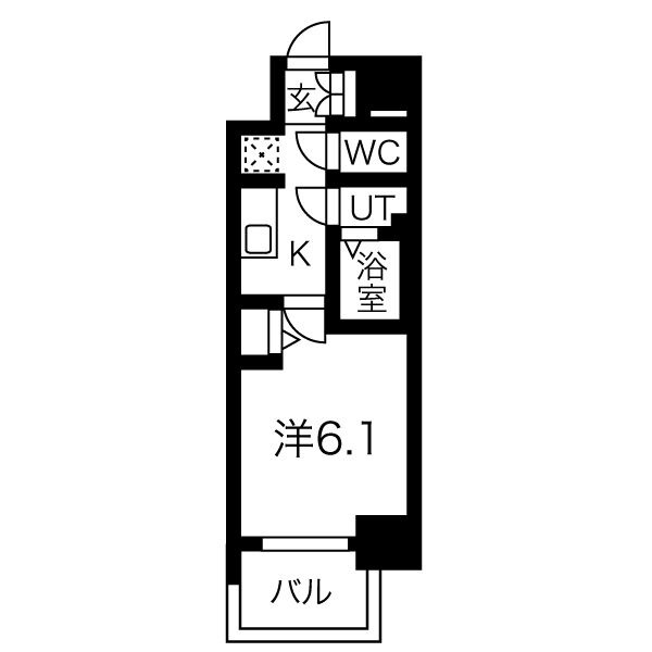 C 1Kの間取り図
