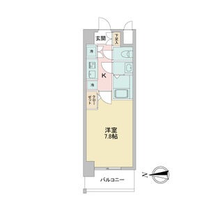 C 1Kの間取り図