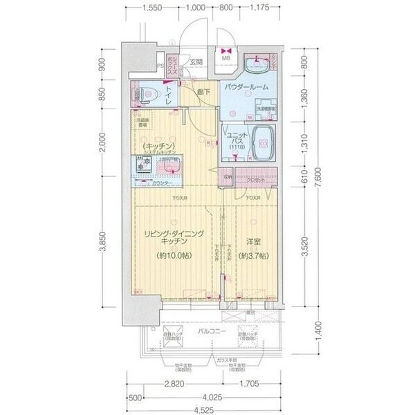 1401の間取り図