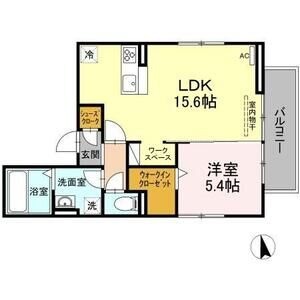 A2 1LDKの間取り図