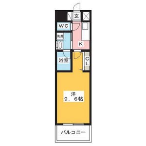 D 1Kの間取り図