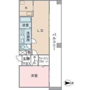 A 1LDKの間取り図