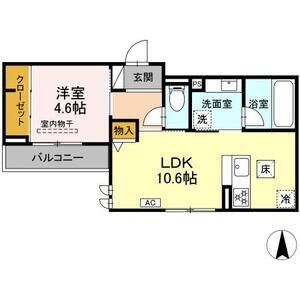 C1 1LDKの間取り図
