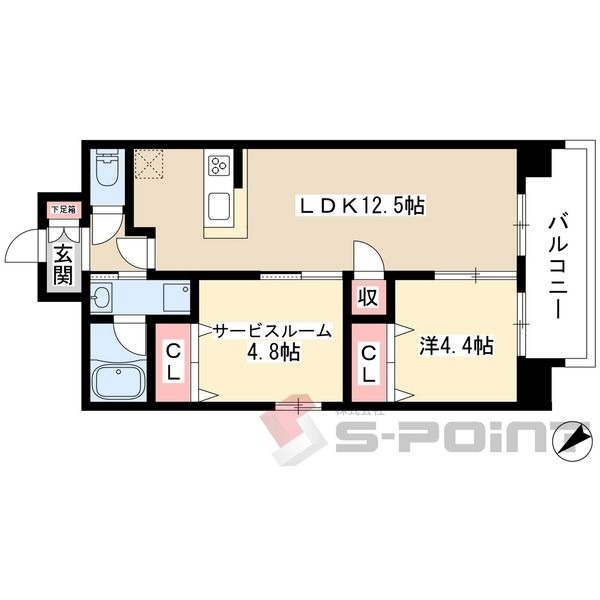 703 2LDKの間取り図