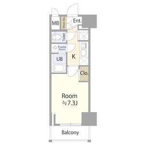 B 1Kの間取り図