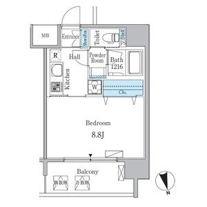 1Kの間取り図