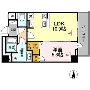 1LDKの間取り図