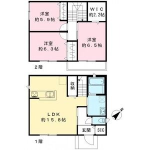 A号棟 3LDKの間取り図