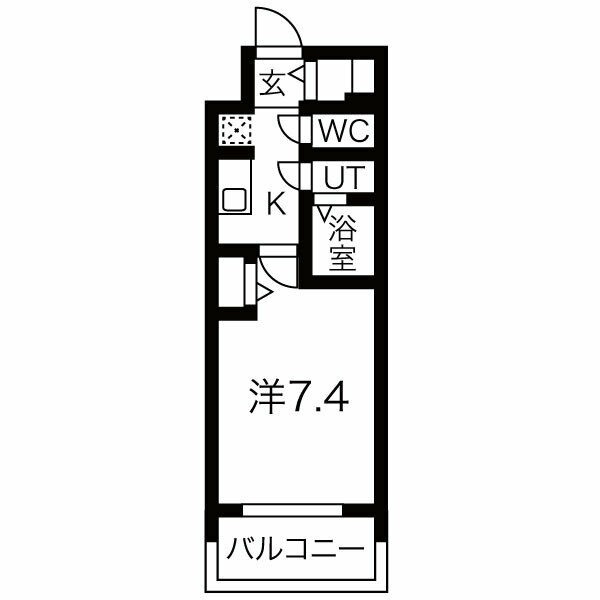 G 1Kの間取り図
