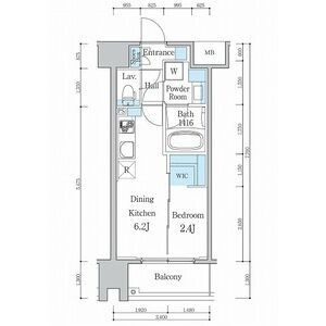 Ⅳ 1DKの間取り図