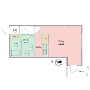 A 1Rの間取り図