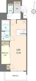 A 1LDKの間取り図
