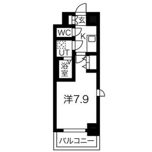 A1 1Kの間取り図