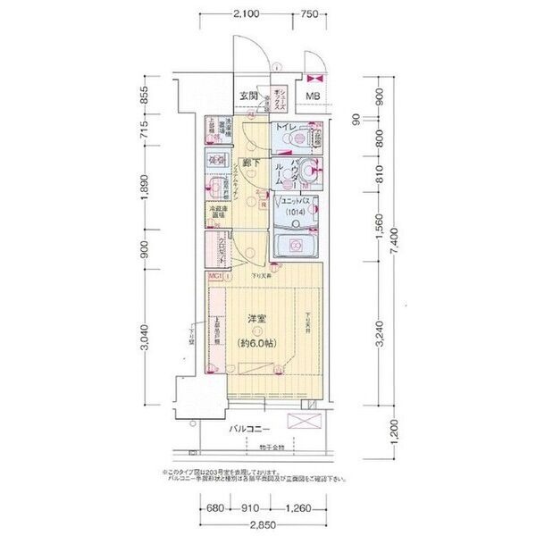 403の間取り図