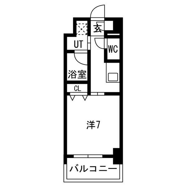 B 1Kの間取り図