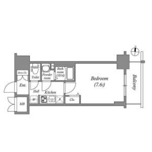 B 1Kの間取り図