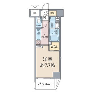 C 1Kの間取り図