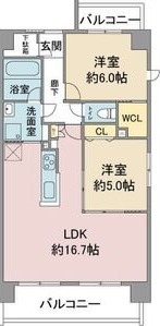 A 2LDKの間取り図