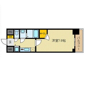 H 1Kの間取り図