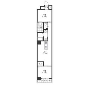 402 2LDKの間取り図