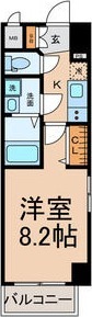 A 1Kの間取り図
