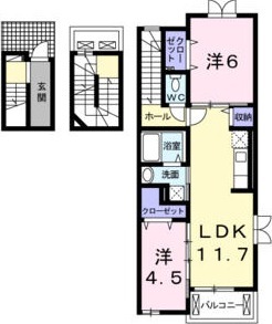 A 2LDKの間取り図
