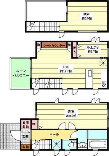 A 3LDKの間取り図
