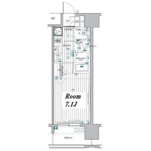 B2 1Kの間取り図
