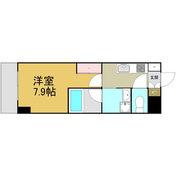 B 1Kの間取り図