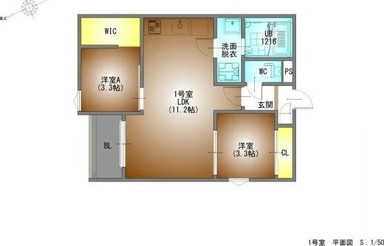 101の間取り図