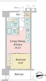 H 1LDKの間取り図