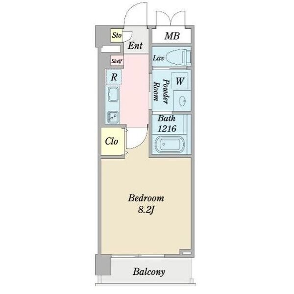 B 1Kの間取り図