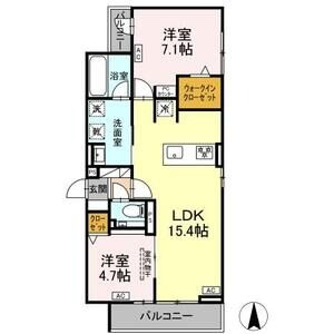 A2 2LDKの間取り図