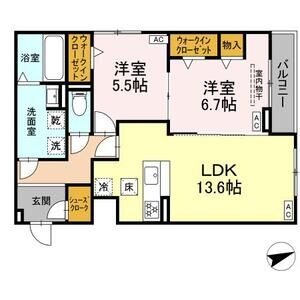 102の間取り図