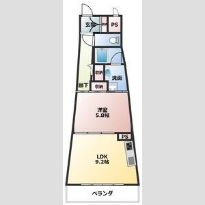 00602 1LDKの間取り図