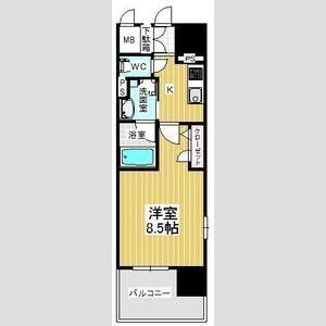 H 1Kの間取り図