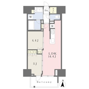 D 2LDKの間取り図