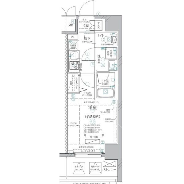 1Kの間取り図