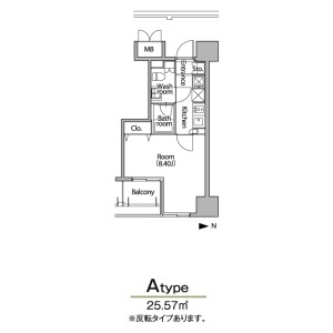 A 1Kの間取り図
