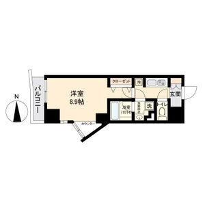E 1Kの間取り図