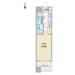 B2 1Kの間取り図