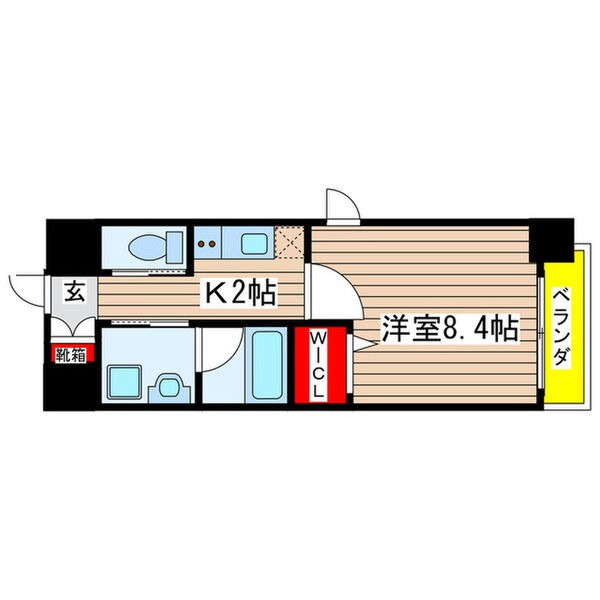 A 1Kの間取り図