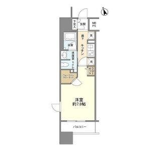 A 1Kの間取り図
