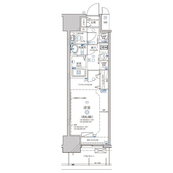 C 1Kの間取り図