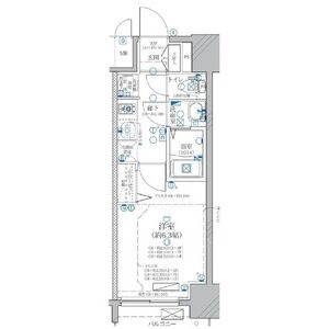 C' 1Kの間取り図
