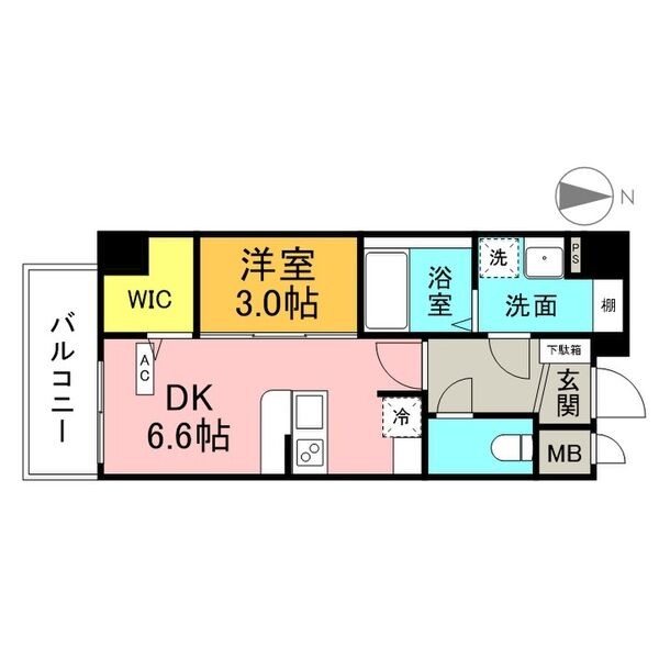 1DKの間取り図