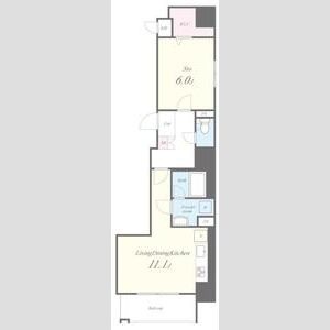 903 1LDKの間取り図