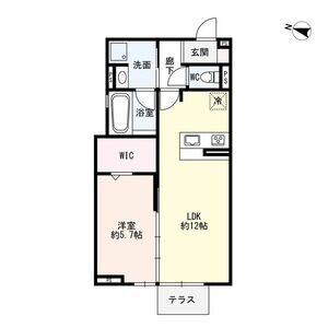 103 1LDKの間取り図